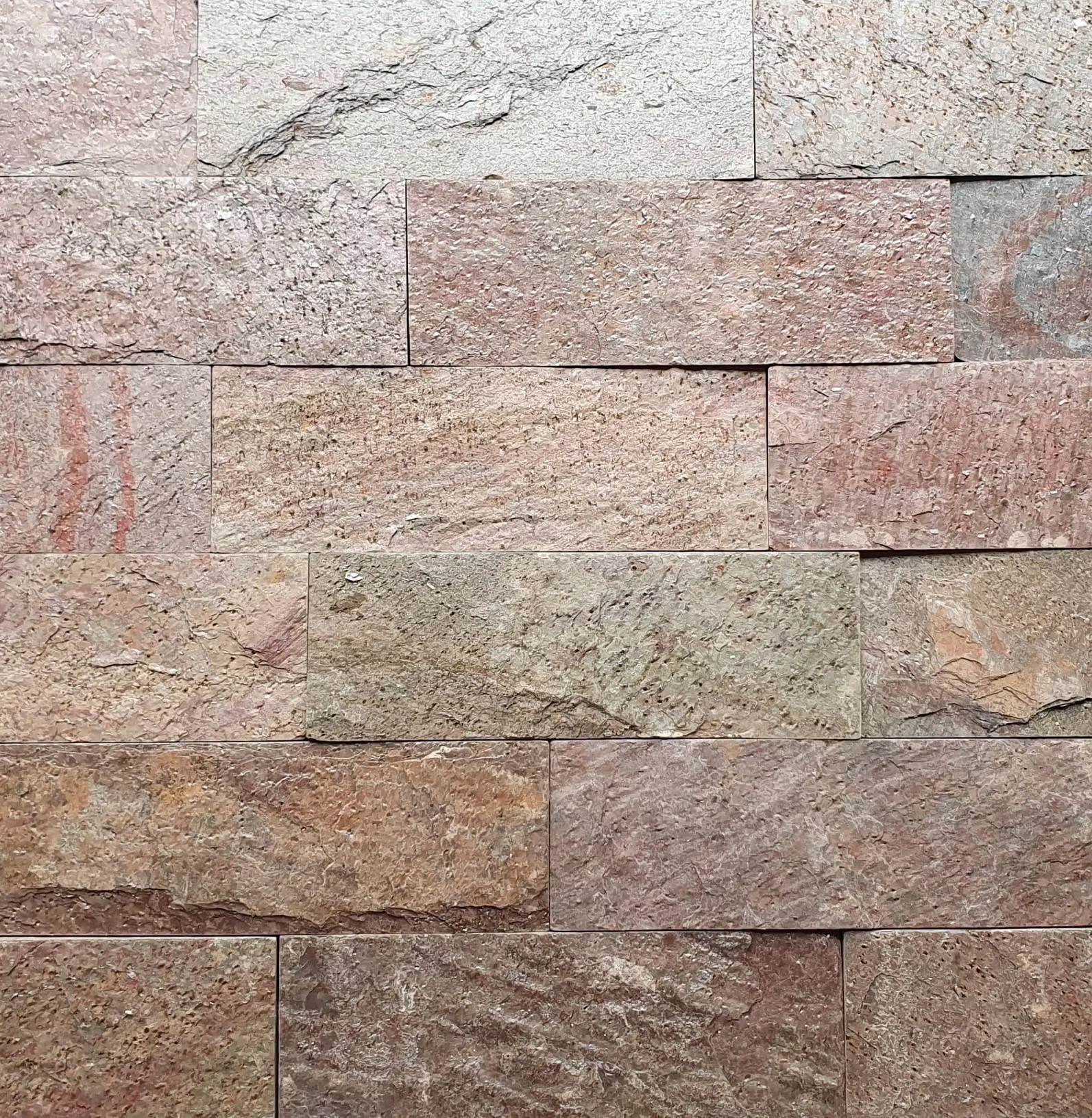 Kamień Elewacyjny Dekoracyjny Na Ścianę Łupek Kwarcytowy Pure Red 60x30x1,2cm Naturalny - obrazek 10