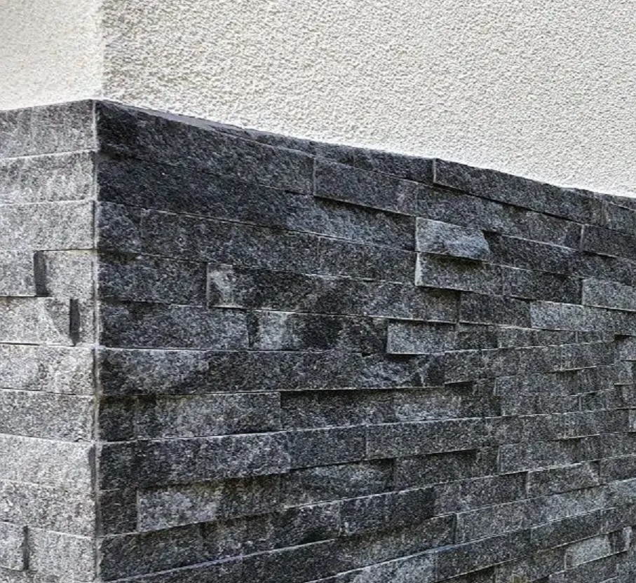 Kamień Elewacyjny Dekoracyjny Na Ścianę Marmur Galaxy Dark 60x15x1,5cm Naturalny 4 Paski - obrazek 3