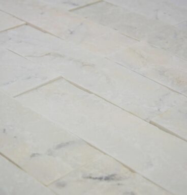 Kamień Elewacyjny Dekoracyjny Na Ścianę Marmur Total White Mat 30×7,5×1,5cm Naturalny